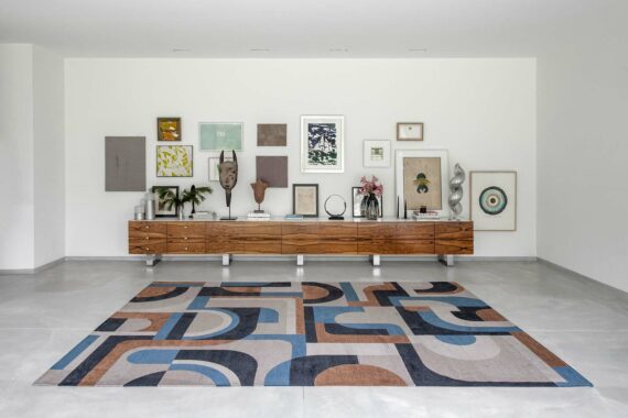 Louis De Poortere rug LX 9196 Nuance Module LX mel Blue interior 3