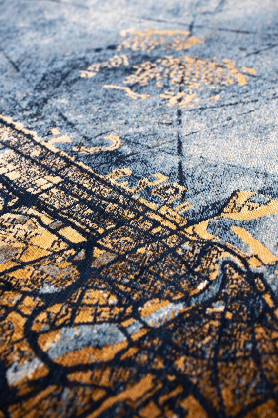 Louis De Poortere rug Cities Dubai 9698 Gold Sea zoom vertical