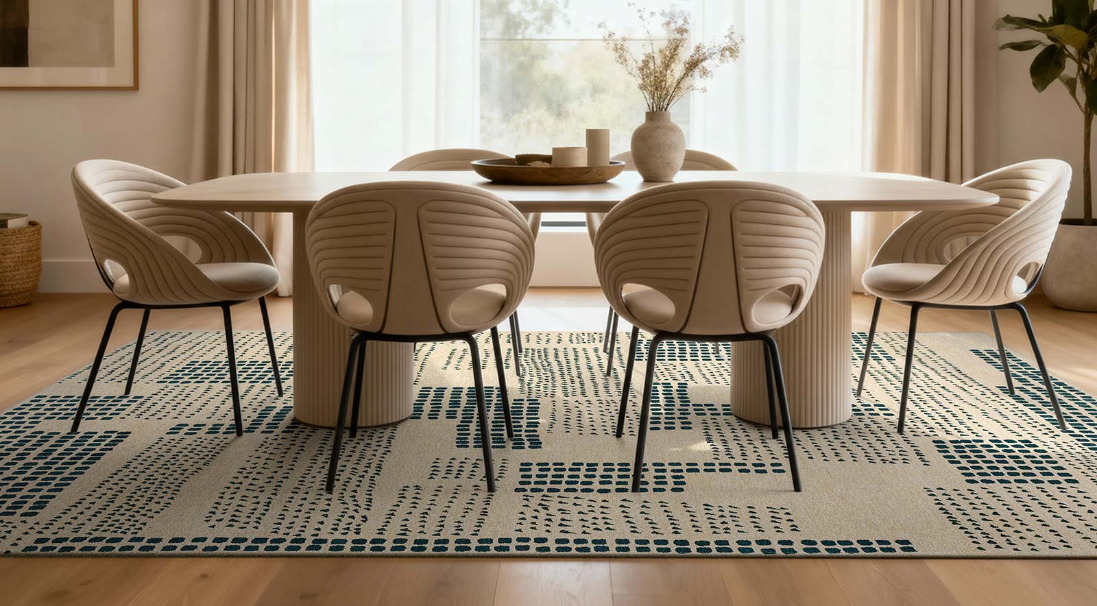Louis De Poortere rug Craft 2076 Zen Garden Scots Pine interior 2
