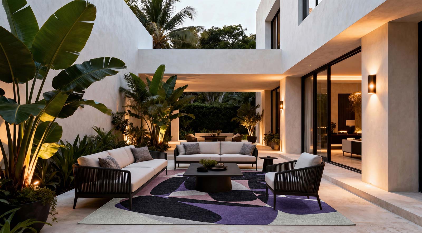 Louis De Poortere rug Gallery 2086 Stones Eclipse outdoor