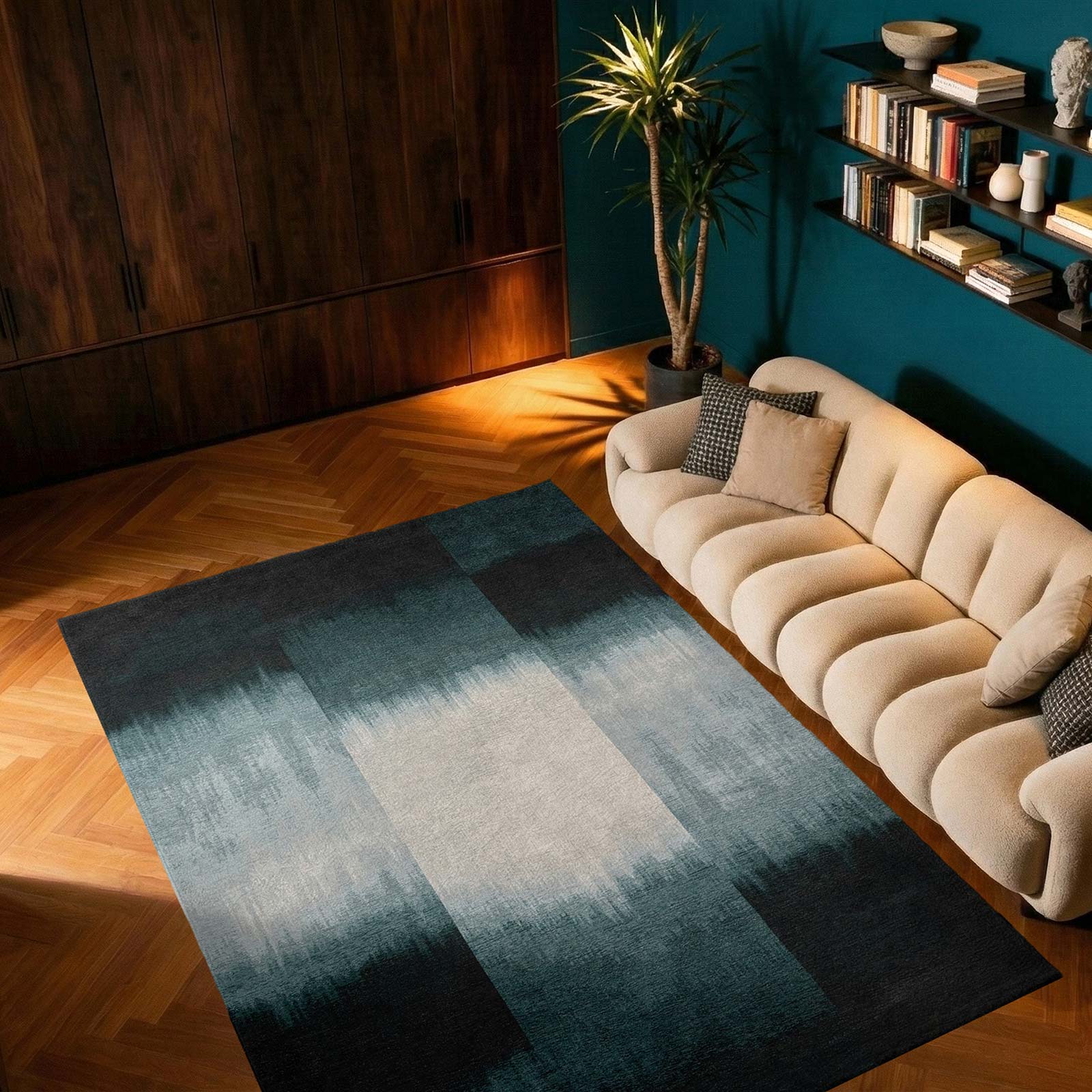 Louis De Poortere rug Meditation 2073 Sendai Deep Water interior