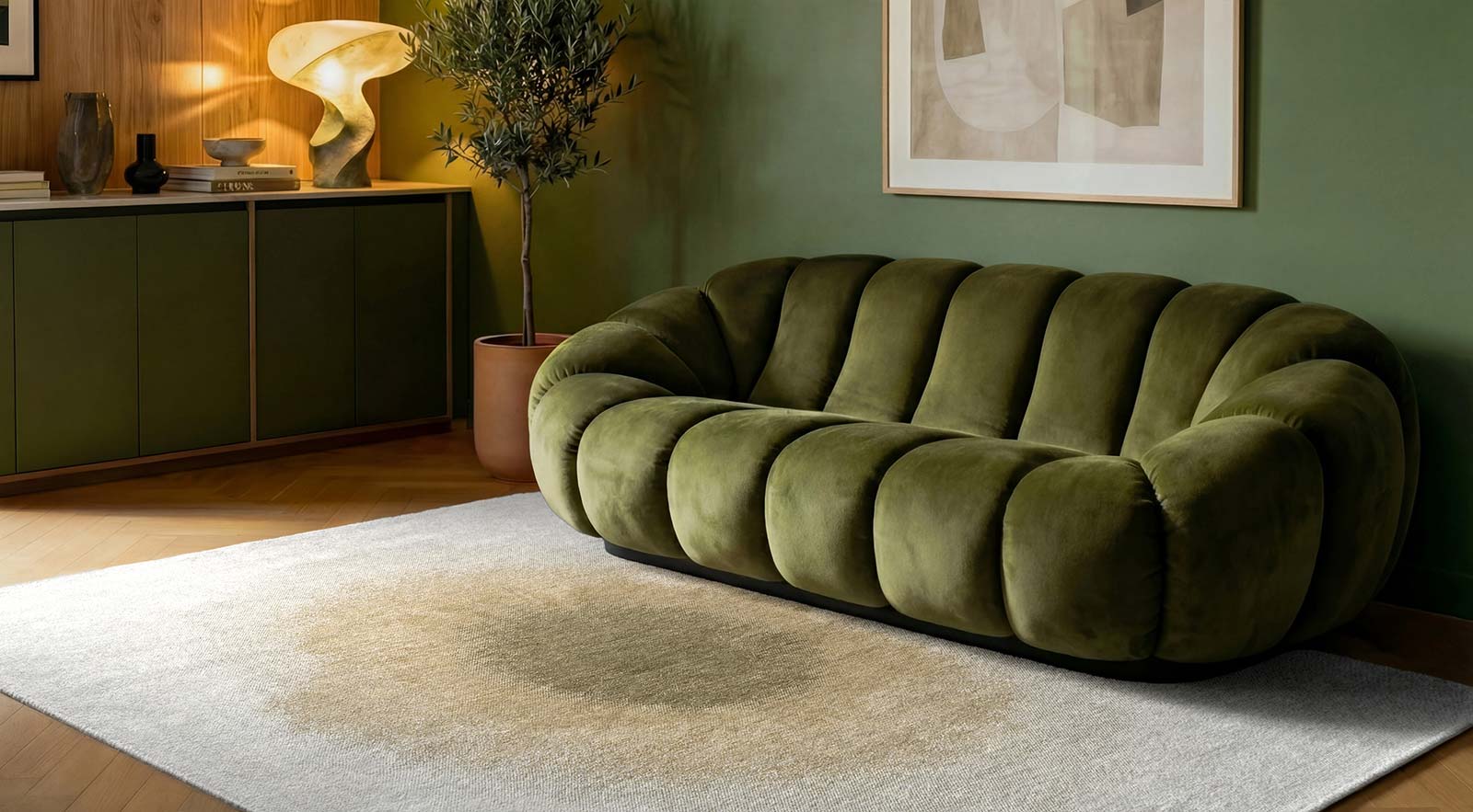 Louis De Poortere rug Meditation 2103 Drop Fawn interior 2