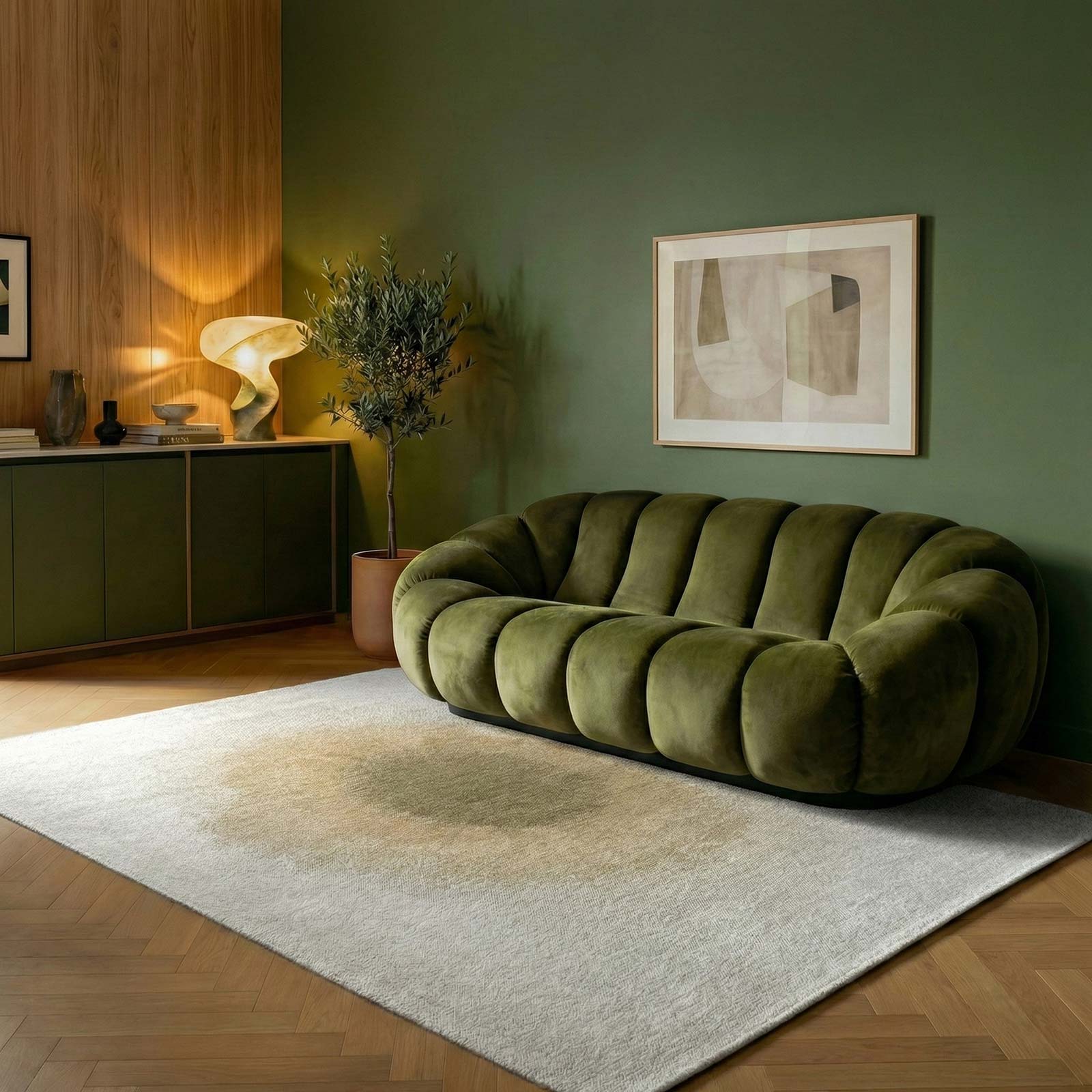 Louis De Poortere rug Meditation 2103 Drop Fawn interior